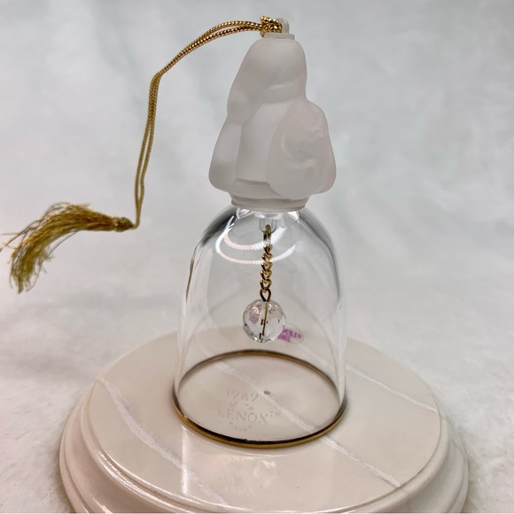 Lenox Crystal Saint Nicholas Bell Ornament Christmas Collectible Vintage 1989 - Picture 3 of 9